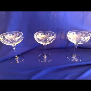Princess House 3 Champagne glasses